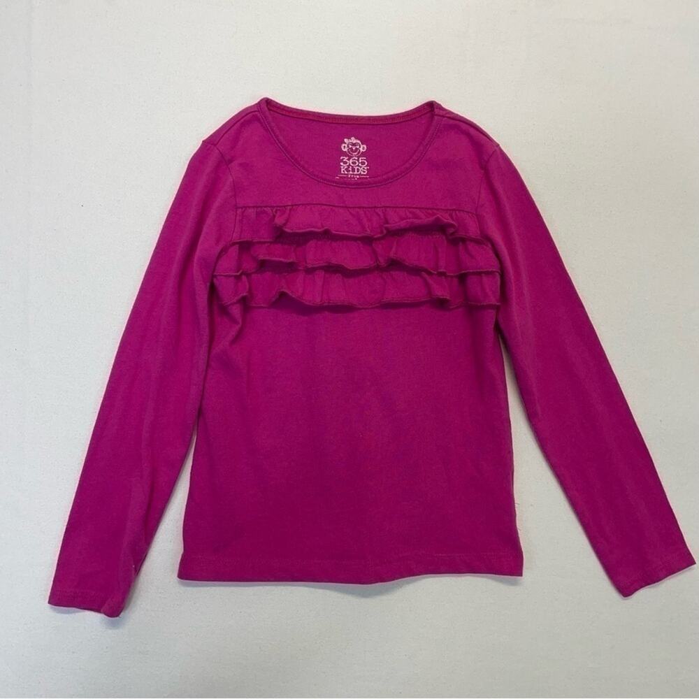 Pink Ruffle Long Sleeve Tee girls Size 6 - Picture 5 of 5